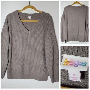 Lularoe Grey waffle knit front Torrie sweater Size Medium Great condition